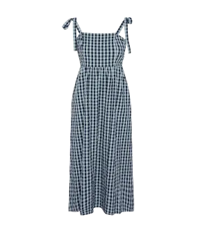 Abigail Gingham Midi Dress - Multi