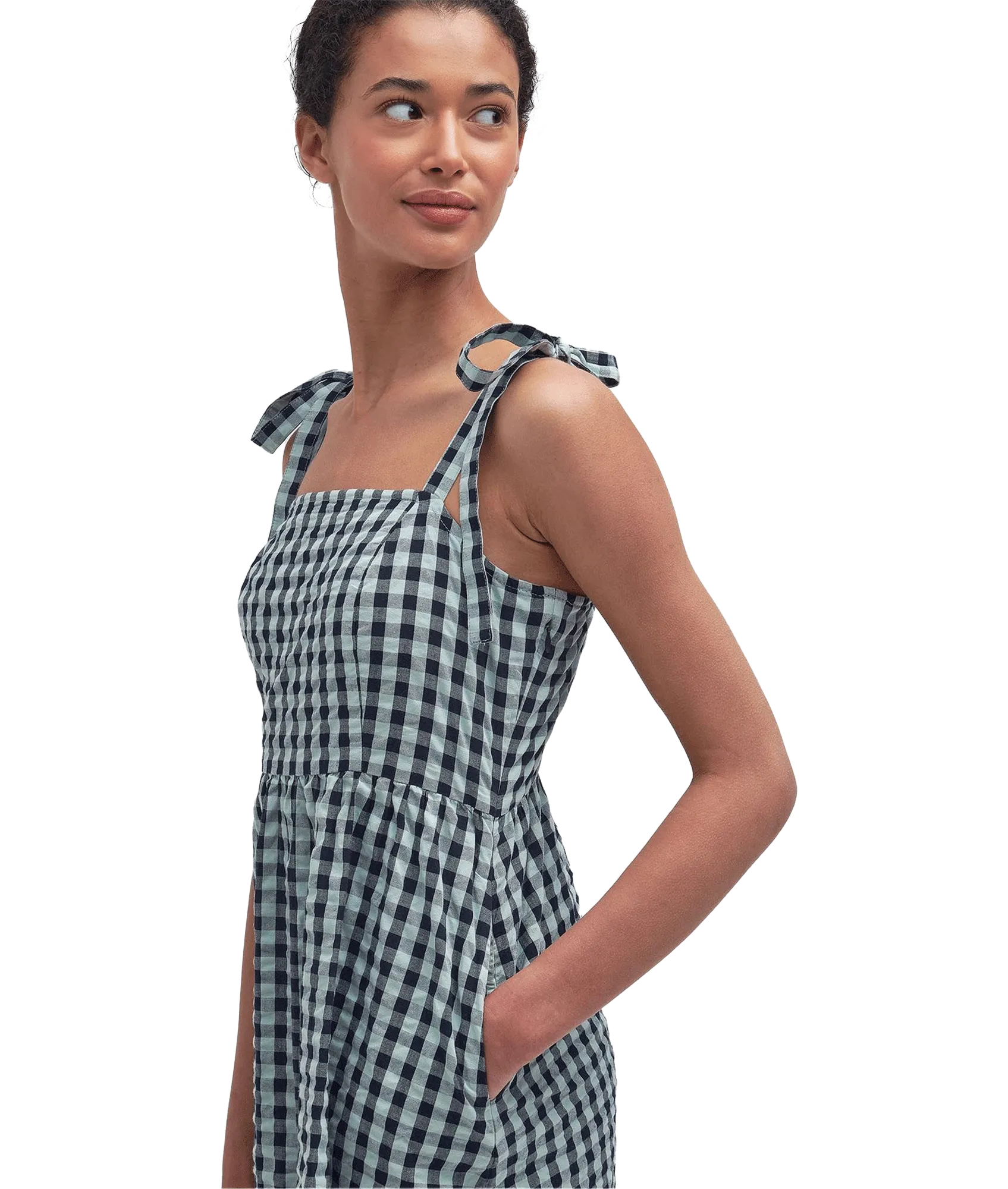 Abigail Gingham Midi Dress - Multi