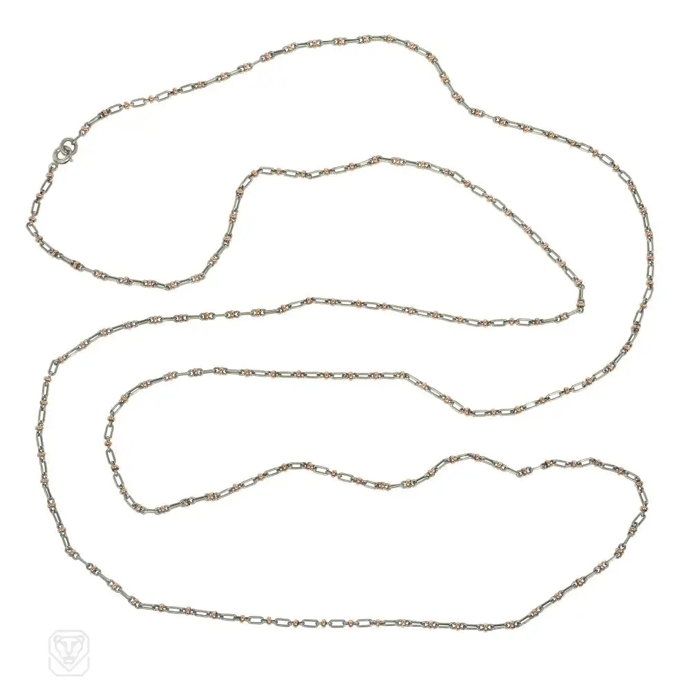 Antique French two-color longchain