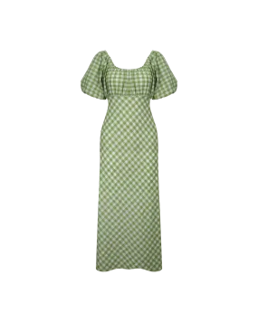 APPLE MIDI DRESS APPLE GINGHAM