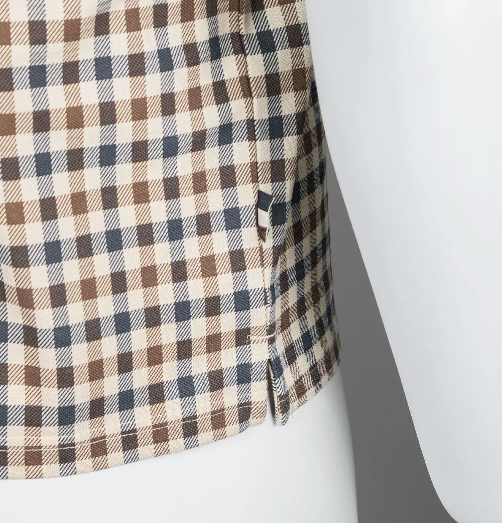 Aquascutum Club Check Polo Shirt Beige