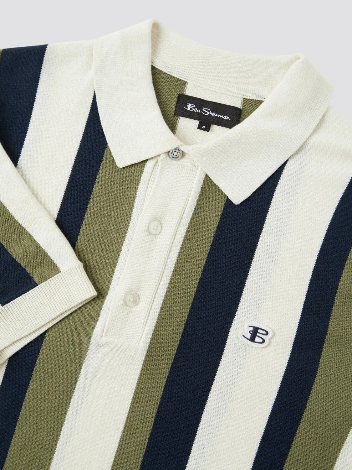 B by Ben Sherman Vertical Stripe Knit Polo