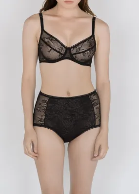 Ballet Lace High-Waist Brief in Black & Brights