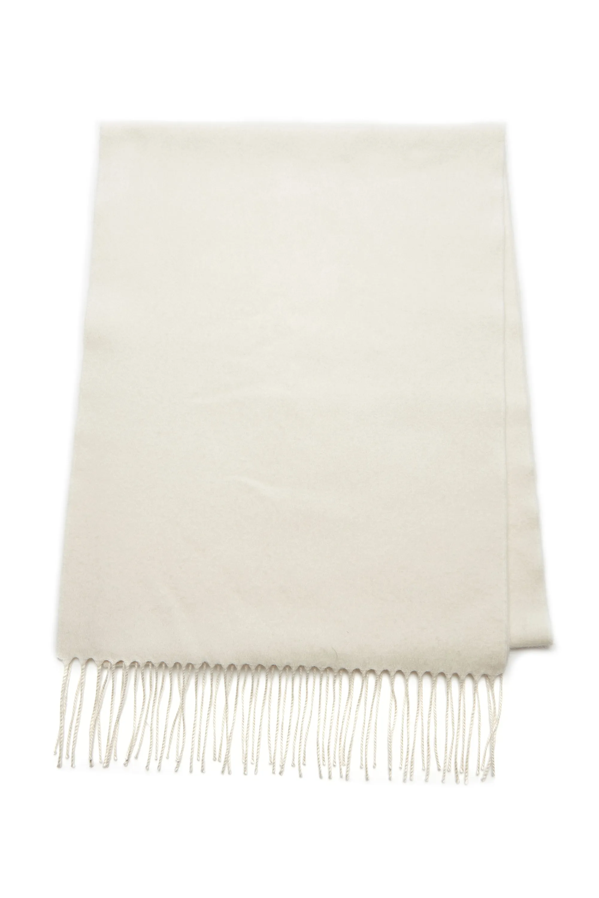 Blaine Fringe Scarf in Ivory Silk Cashmere