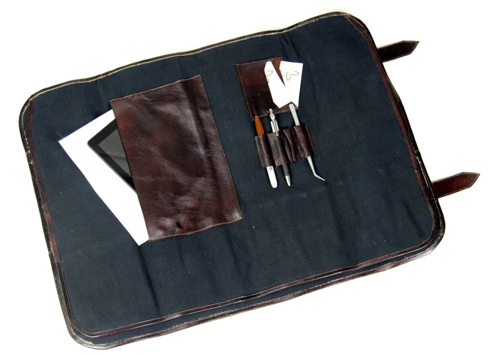 Boldric 17 Pocket Canvas Knife Bag (Black) (Free Shipping)