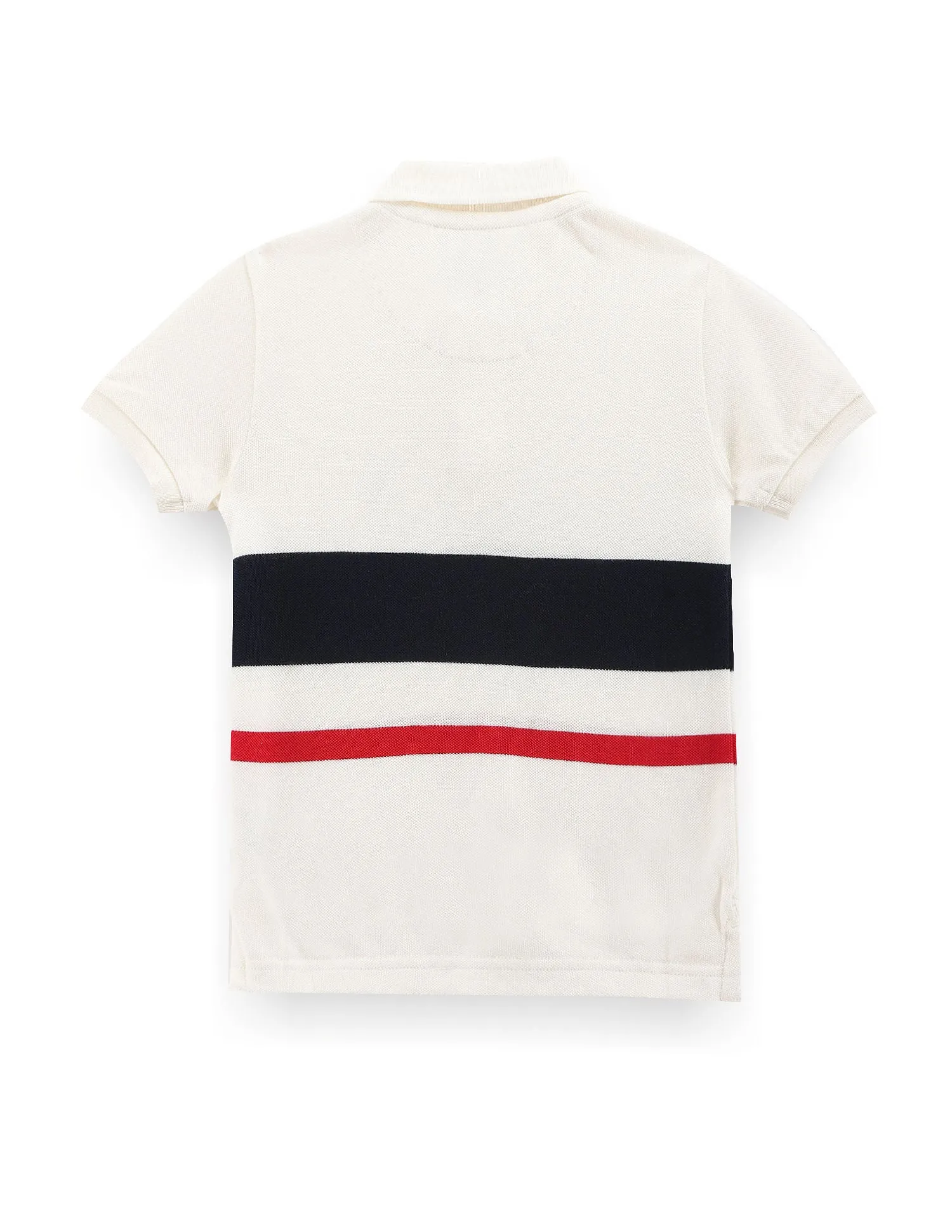 Boys Brand Stripe Cotton Polo Shirt