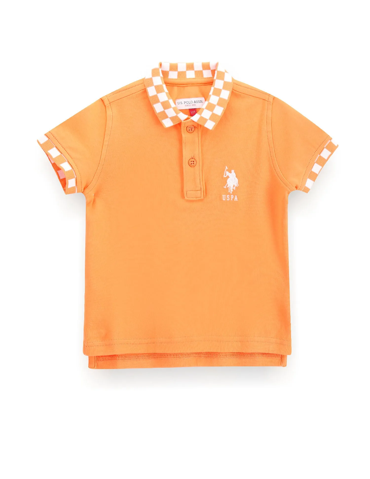 Boys Jacquard Collar Polo Shirt