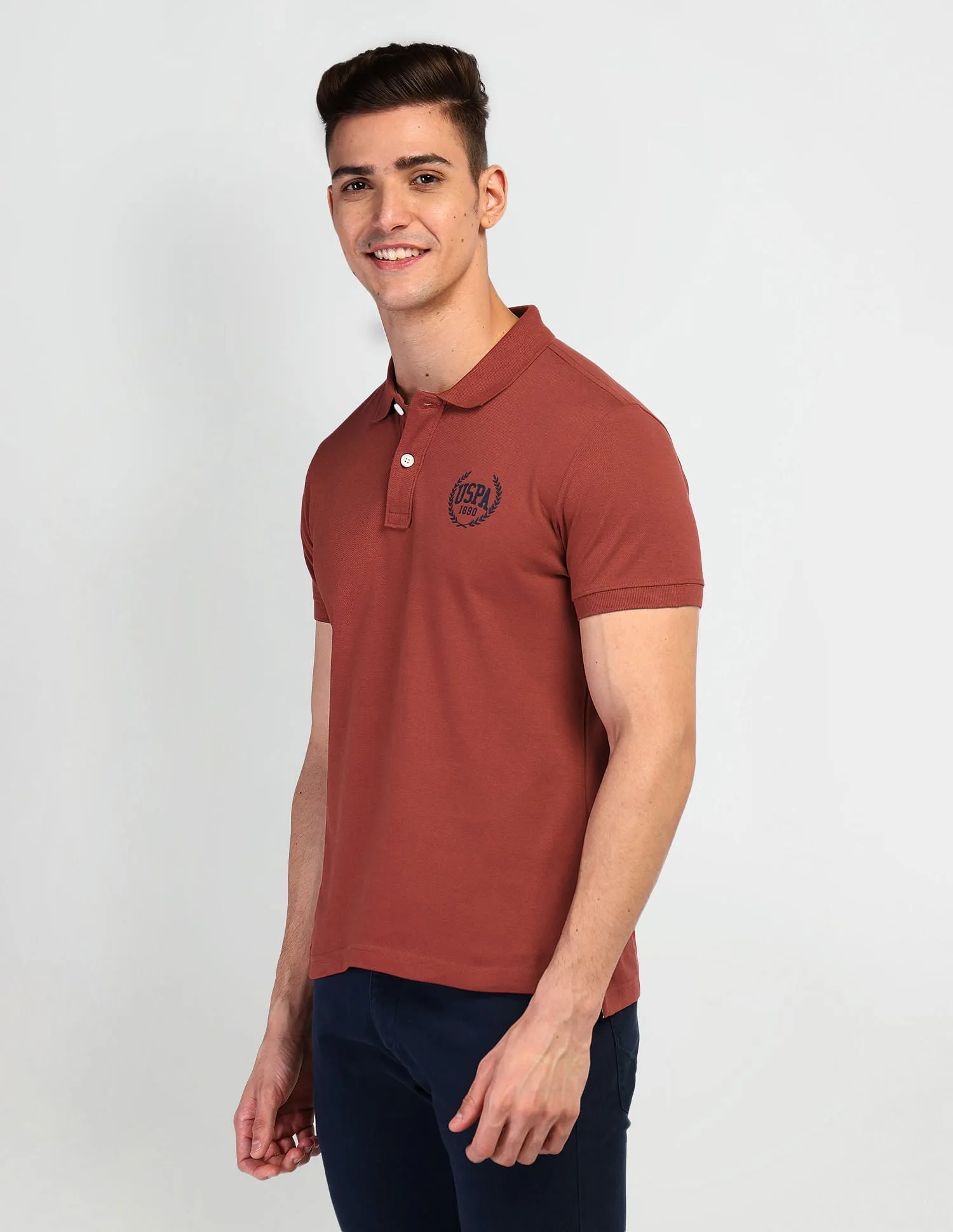 Brand Print Polo Shirt