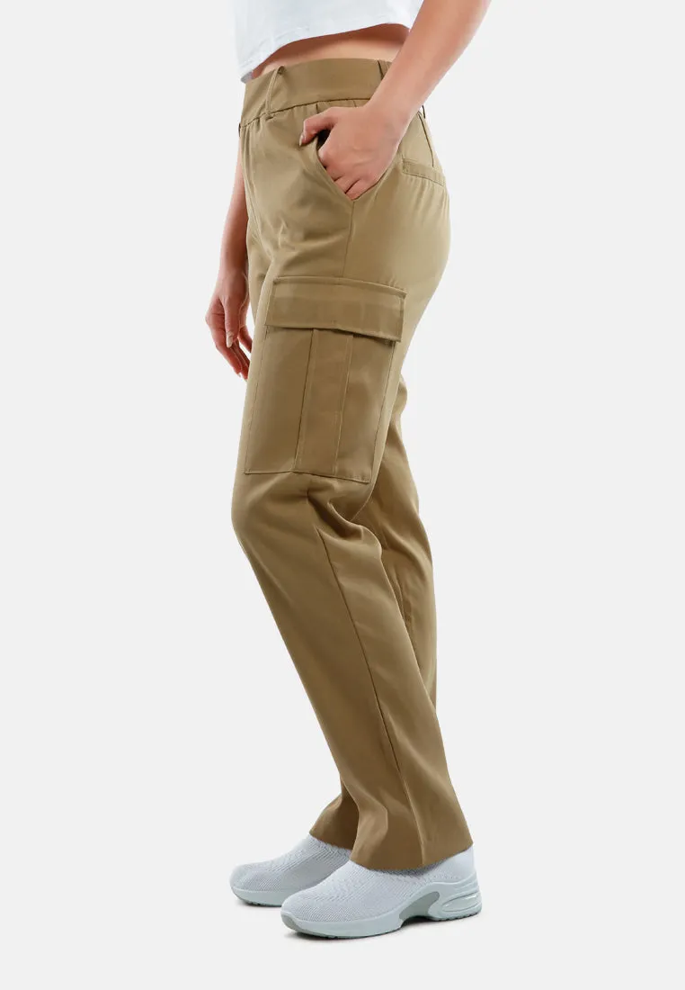 Casual High Waist Straight Pants