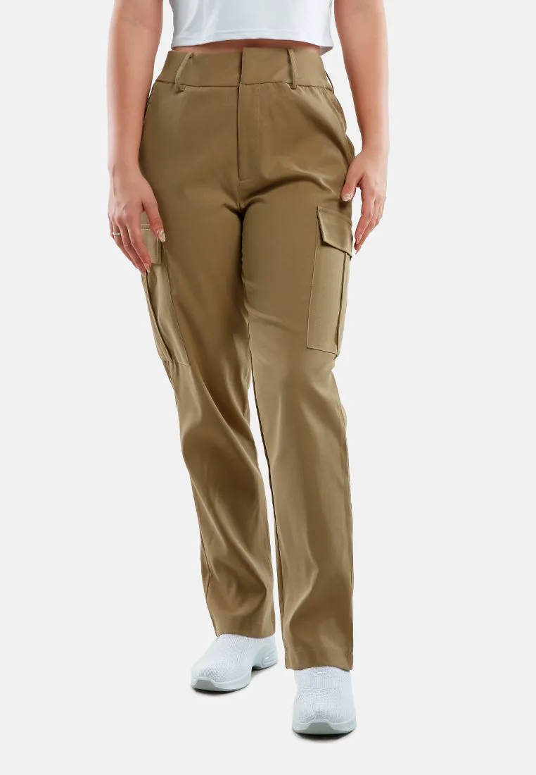 Casual High Waist Straight Pants