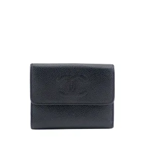 CC Timeless Trifold Caviar Leather Wallet