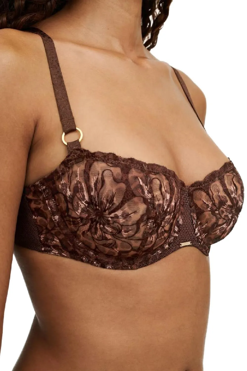 Chantelle Fleurs Demi Bra, Leopard (C12M5)