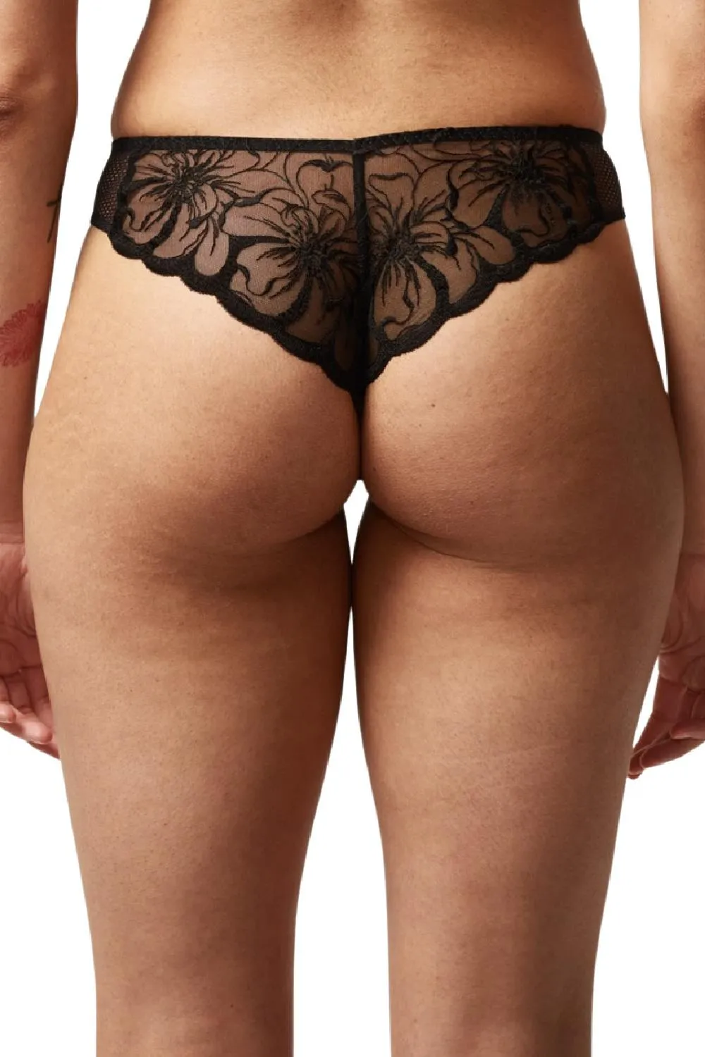 Chantelle Fleurs Tanga, Black (C12M9)