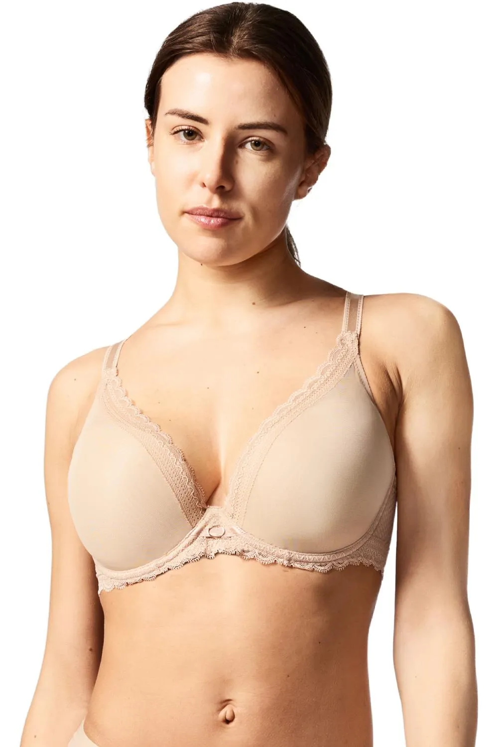 Chantelle Parisian Allure Plunge T-Shirt Bra, Latte (C2232)