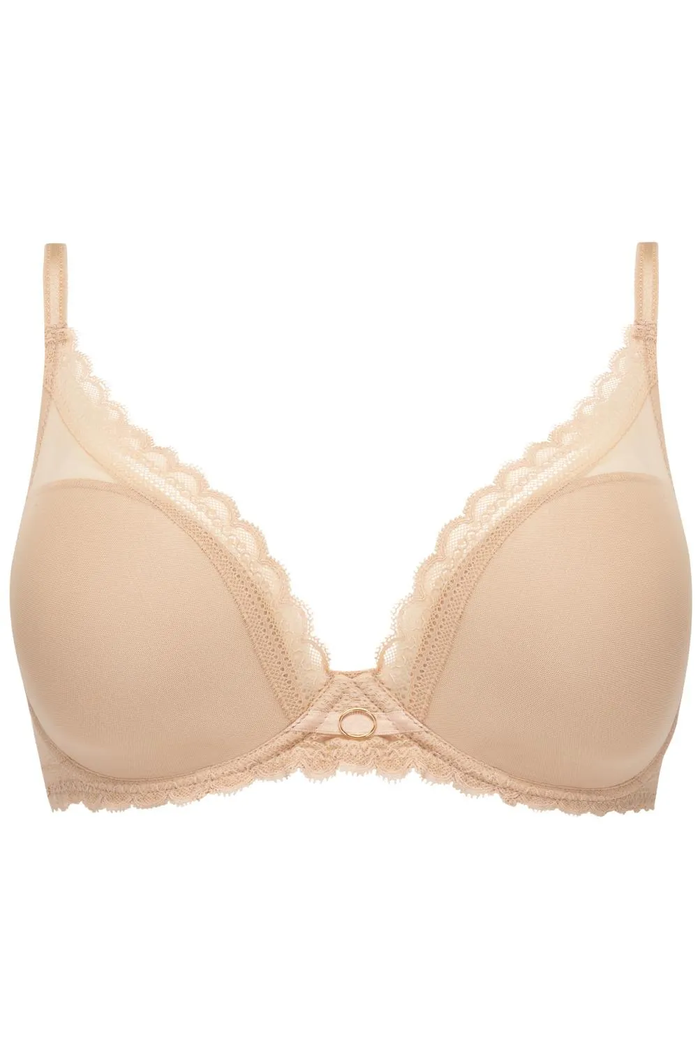 Chantelle Parisian Allure Plunge T-Shirt Bra, Latte (C2232)