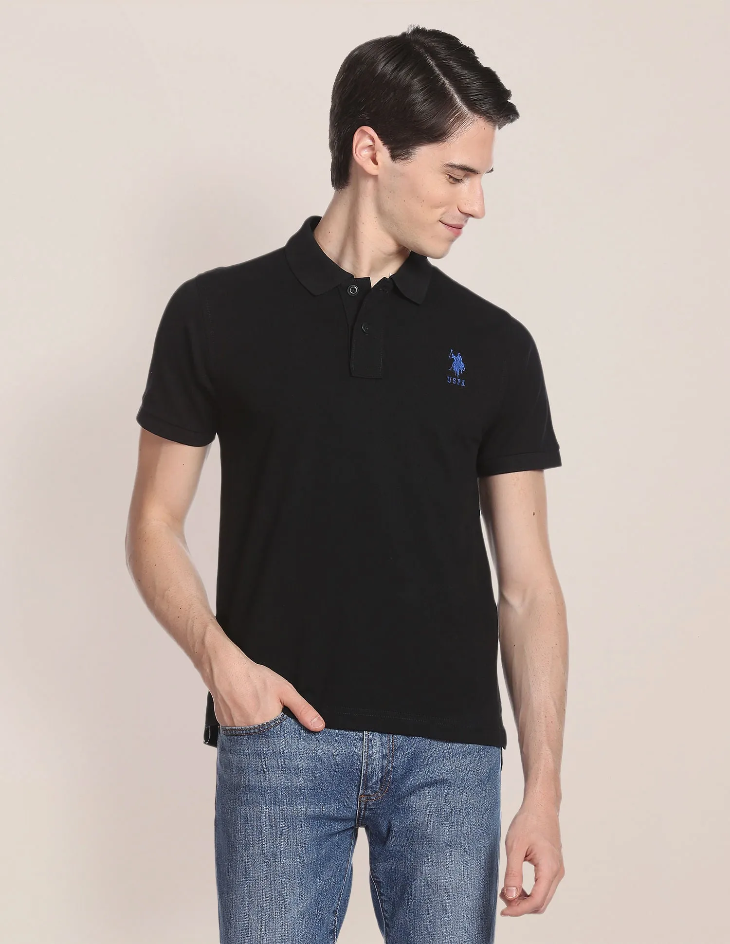 Cotton Solid Polo Shirt