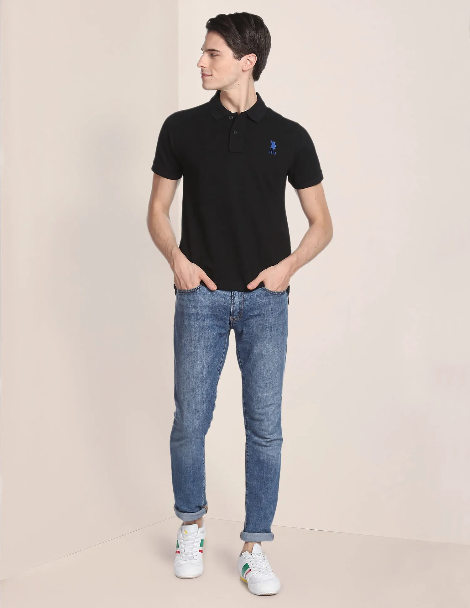 Cotton Solid Polo Shirt