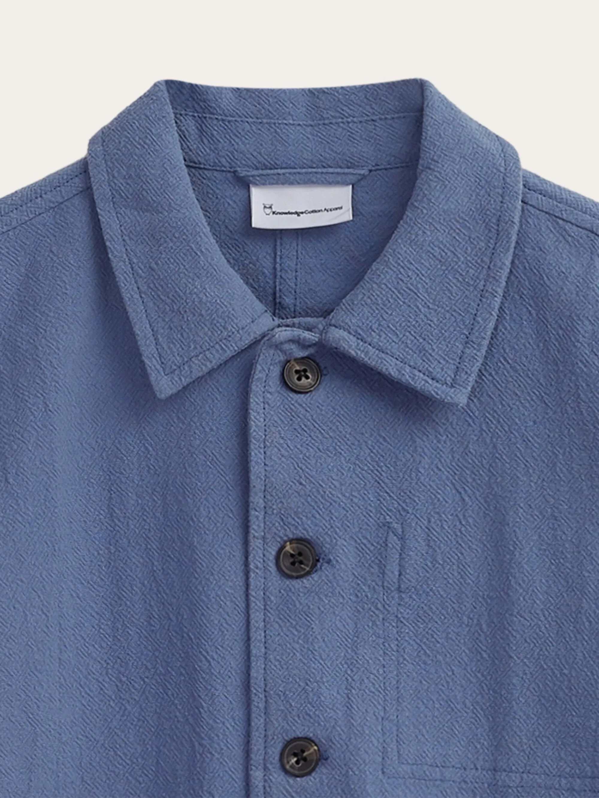 Crushed cotton overshirt - GOTS/Vegan - Moonlight Blue