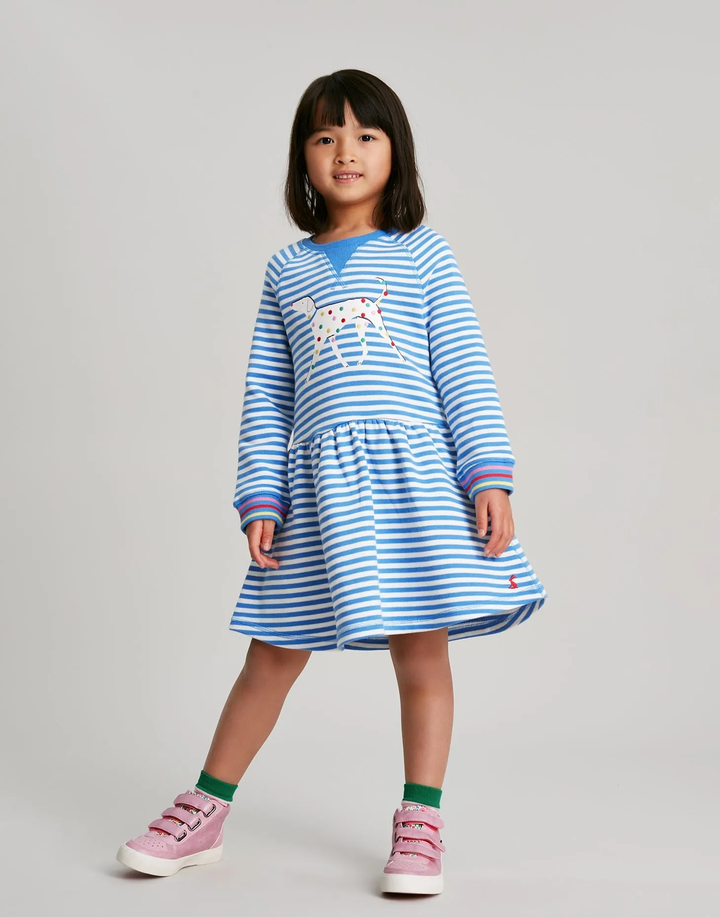 Darlia Long Sleeve Sweat Girls Dress | Joules