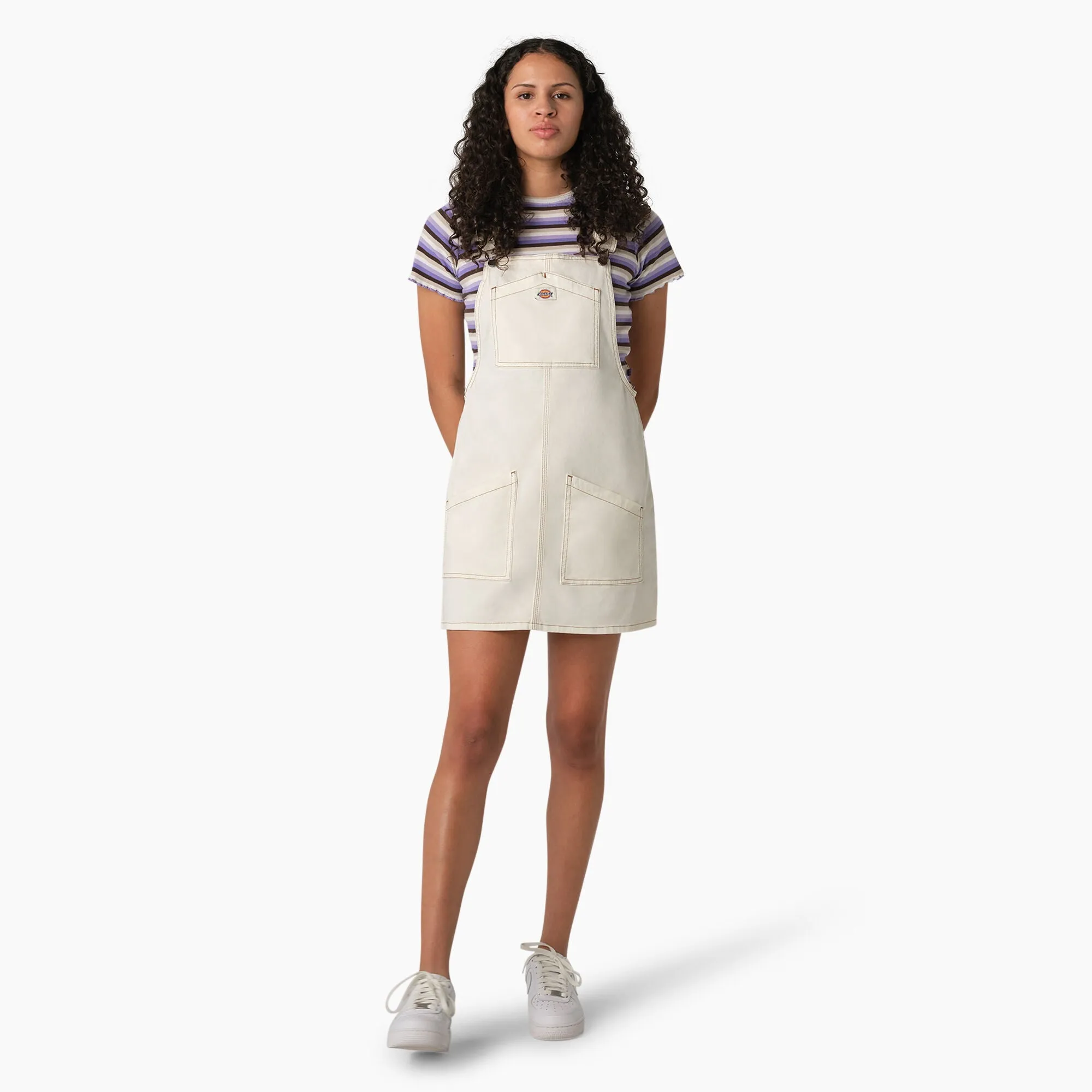 DICKIES - WOMEN'S TWILL BIB DRESS CLOUD