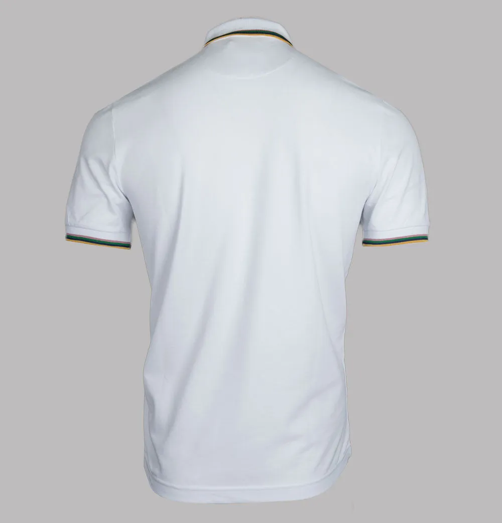 Farah Alvin Tipped Collar Polo Shirt White