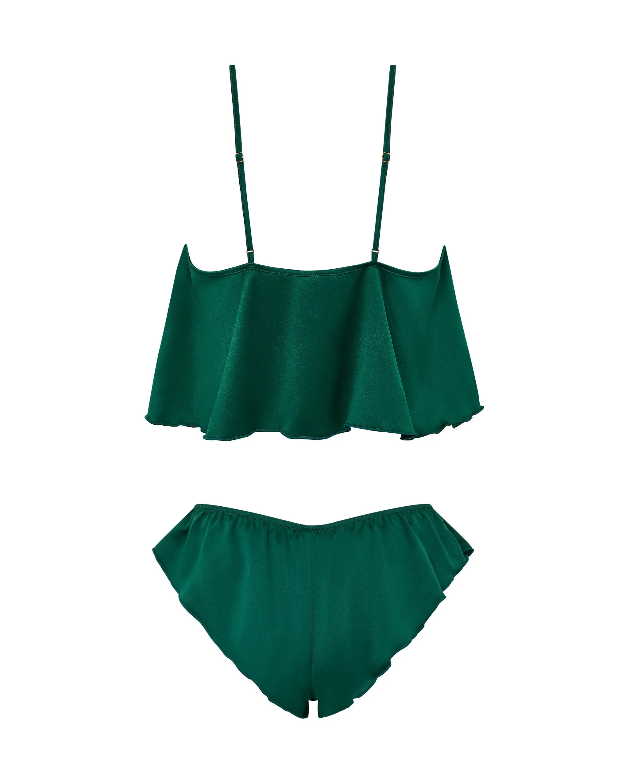 Faye Set Top e ShortVerde Scuro