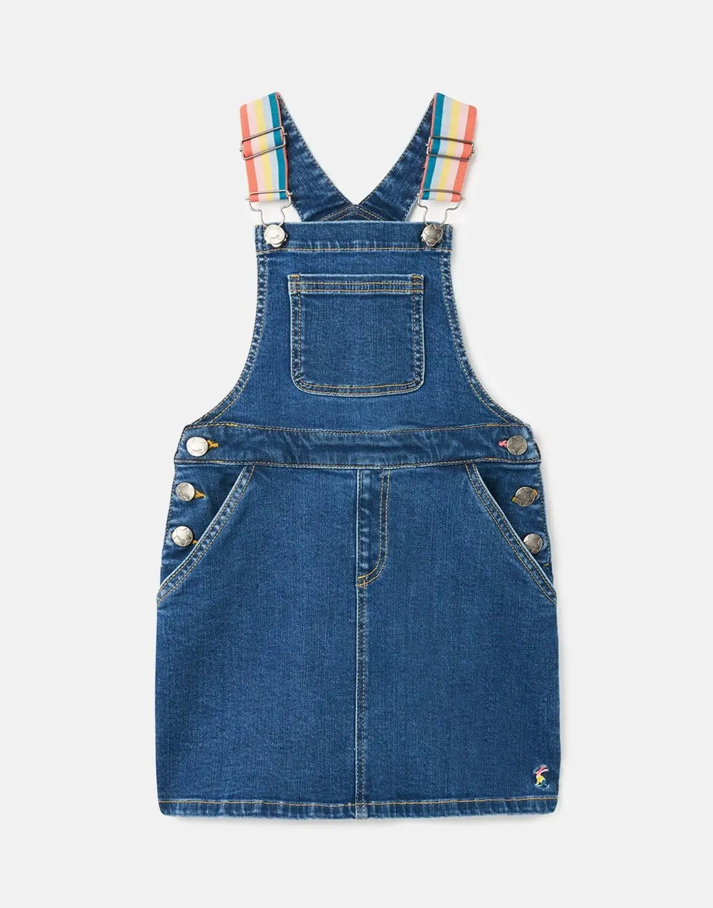 Girls Kimberly Denim Dungaree Dress | Joules