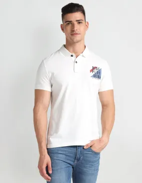 Graphic Logo Muscle Fit Polo Shirt