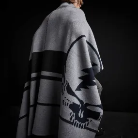 Grateful Dead Cashmere Blanket - Grey Smoke/Navy/Charcoal