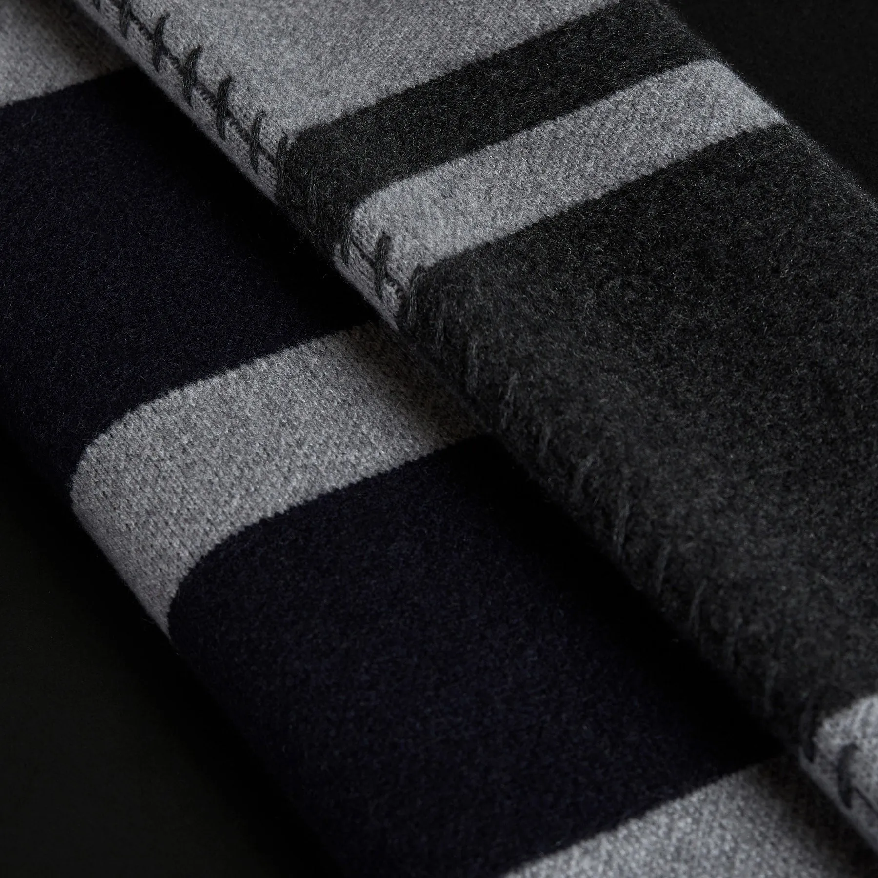 Grateful Dead Cashmere Blanket - Grey Smoke/Navy/Charcoal