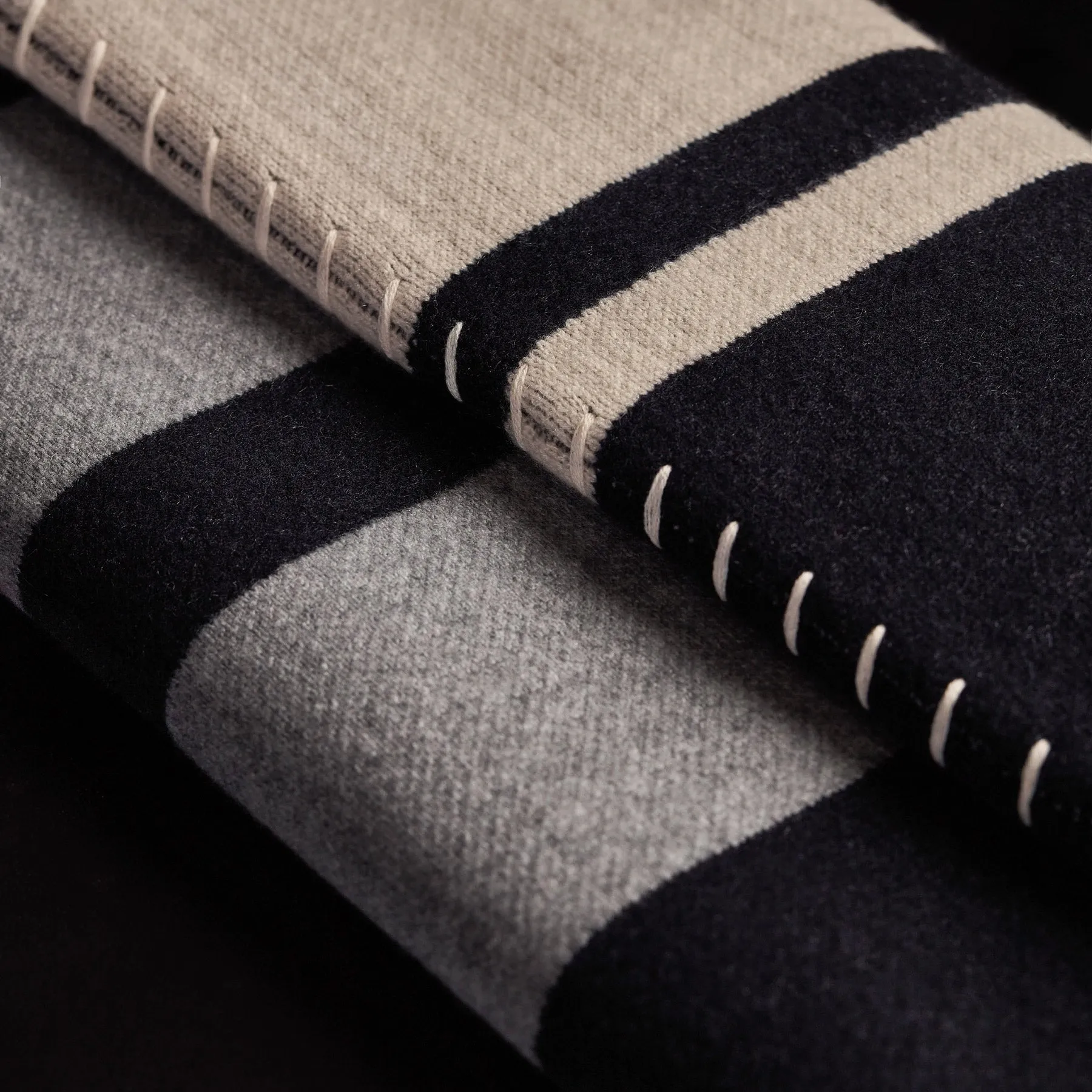 Grateful Dead Cashmere Blanket - Navy/Grey Smoke/Ivory