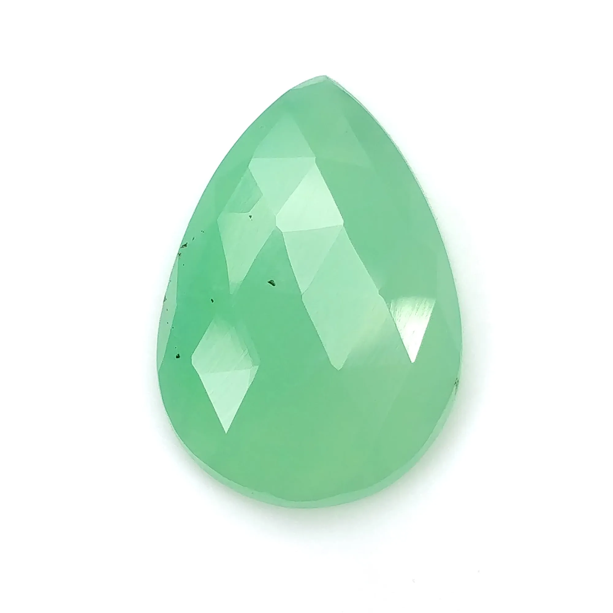 GREEN CHRYSOPRASE Gemstone Normal & Rose Cut : Natural Untreated Unheated Chrysoprase Pear Shape