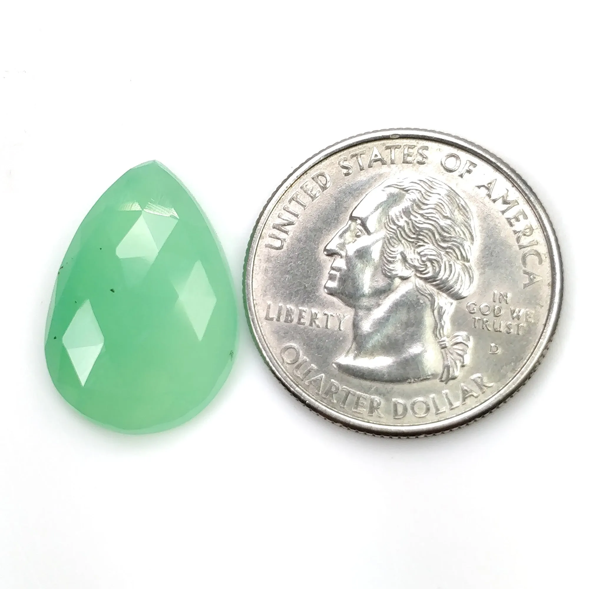 GREEN CHRYSOPRASE Gemstone Normal & Rose Cut : Natural Untreated Unheated Chrysoprase Pear Shape