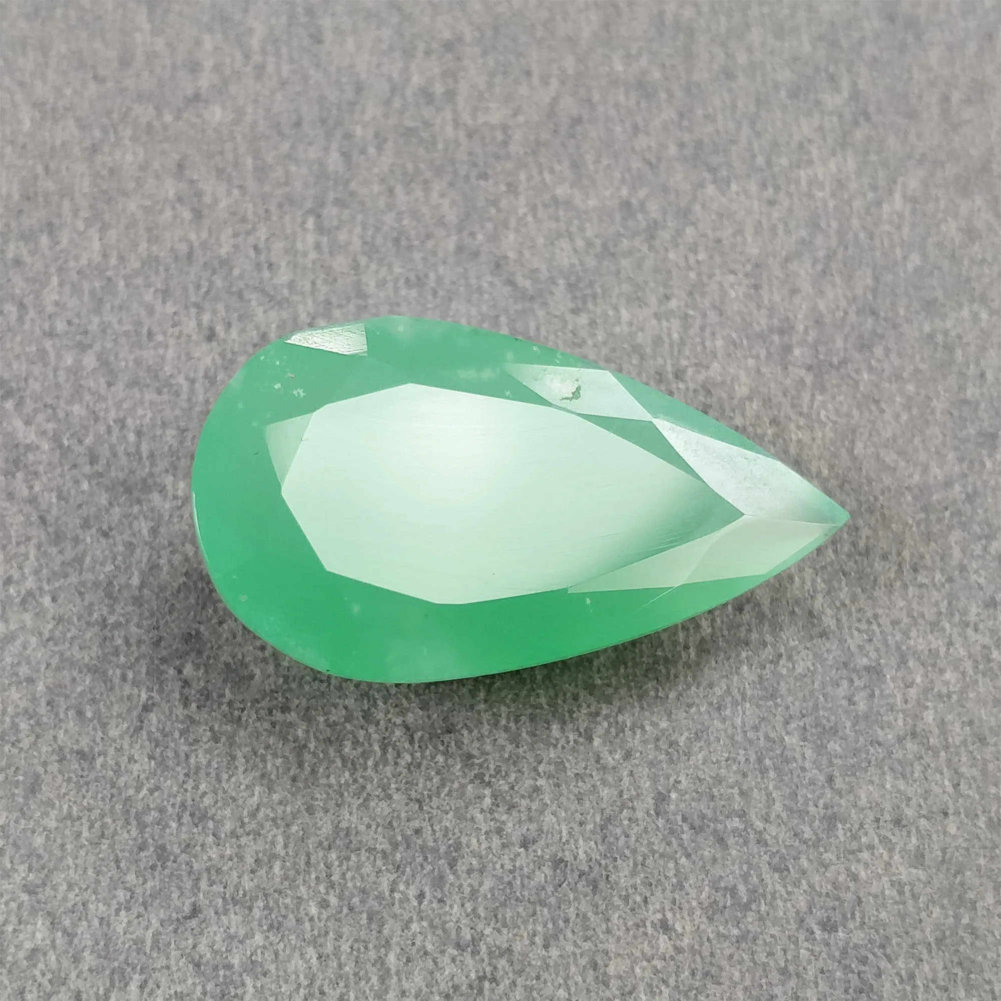 GREEN CHRYSOPRASE Gemstone Normal & Rose Cut : Natural Untreated Unheated Chrysoprase Pear Shape