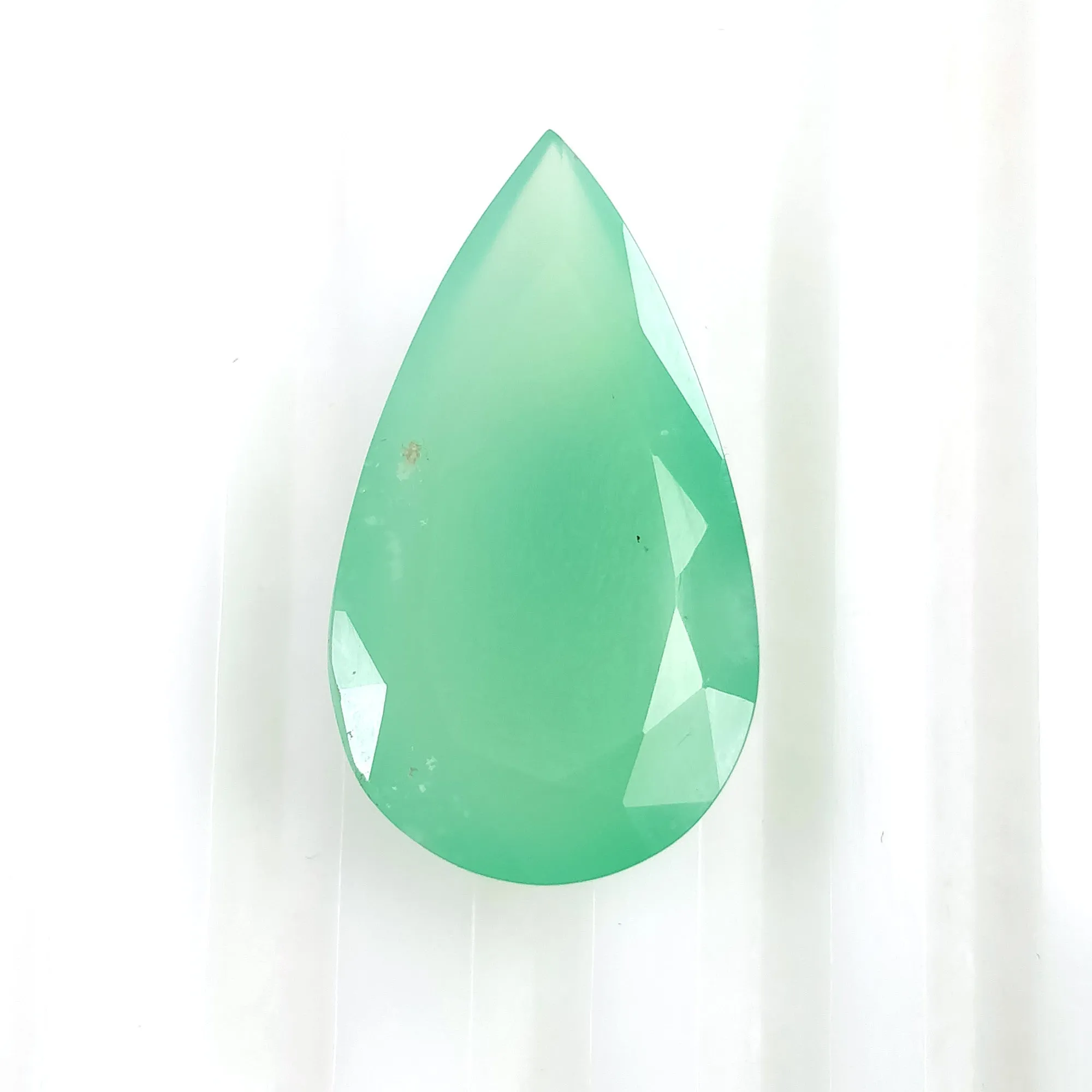 GREEN CHRYSOPRASE Gemstone Normal & Rose Cut : Natural Untreated Unheated Chrysoprase Pear Shape