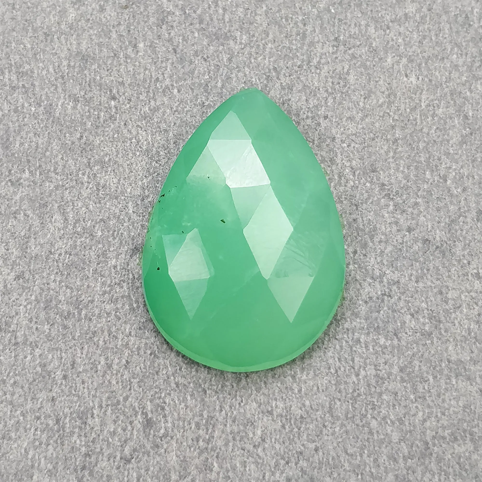 GREEN CHRYSOPRASE Gemstone Normal & Rose Cut : Natural Untreated Unheated Chrysoprase Pear Shape