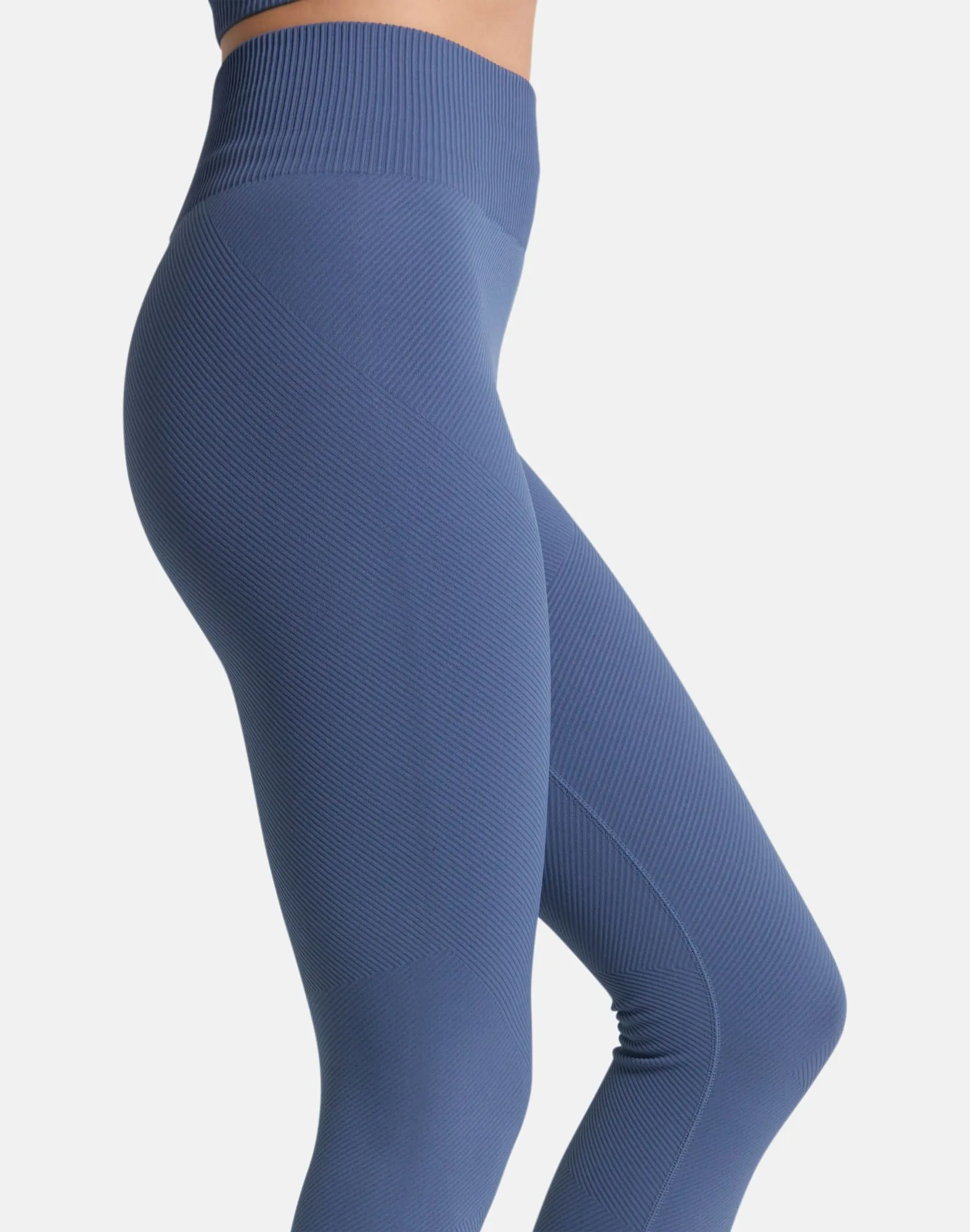 Gym Coffee Essential Knit Legging - Thunder Blue