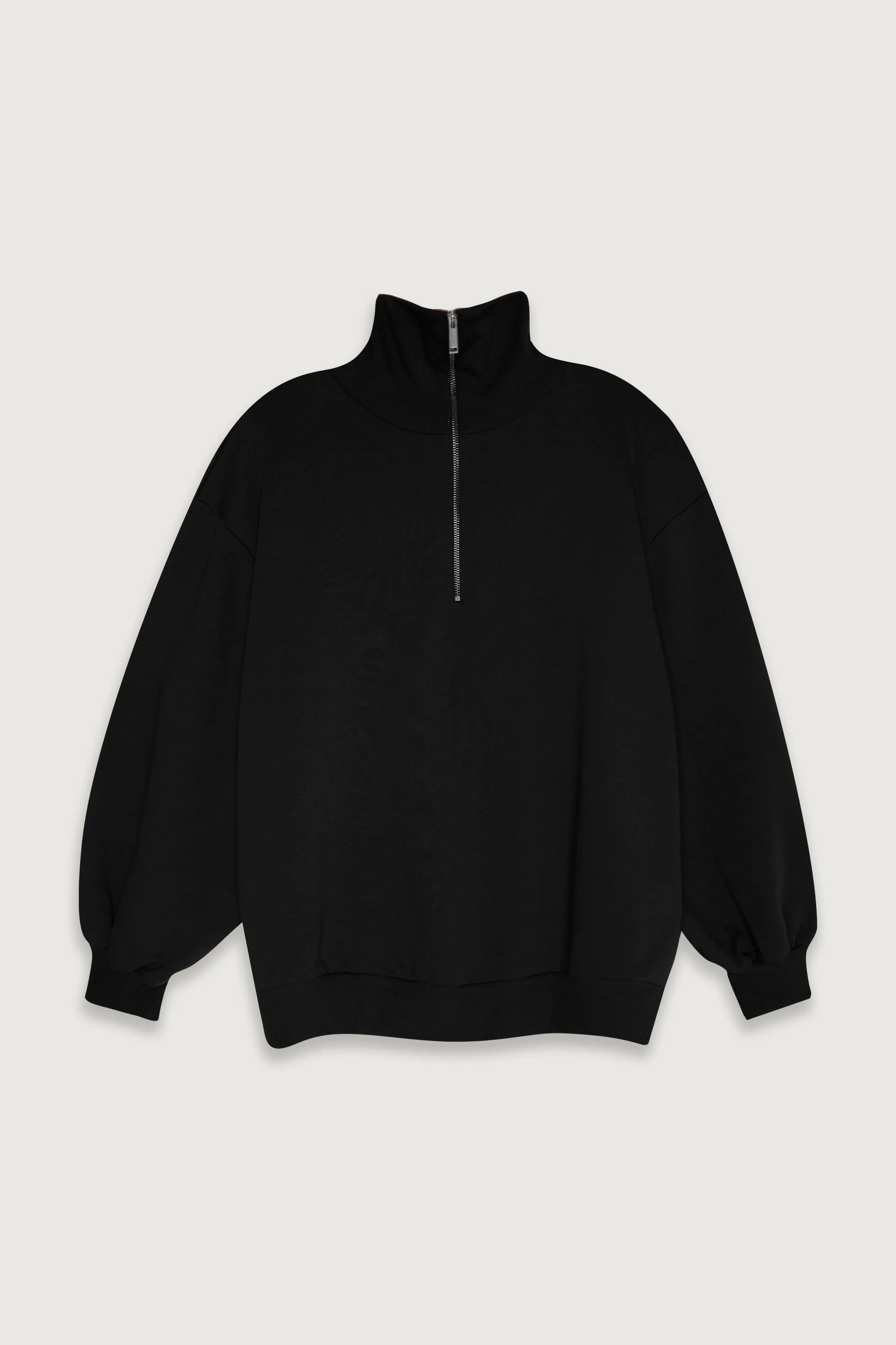 HALF ZIP OVERSIZED SWEATSHIRT