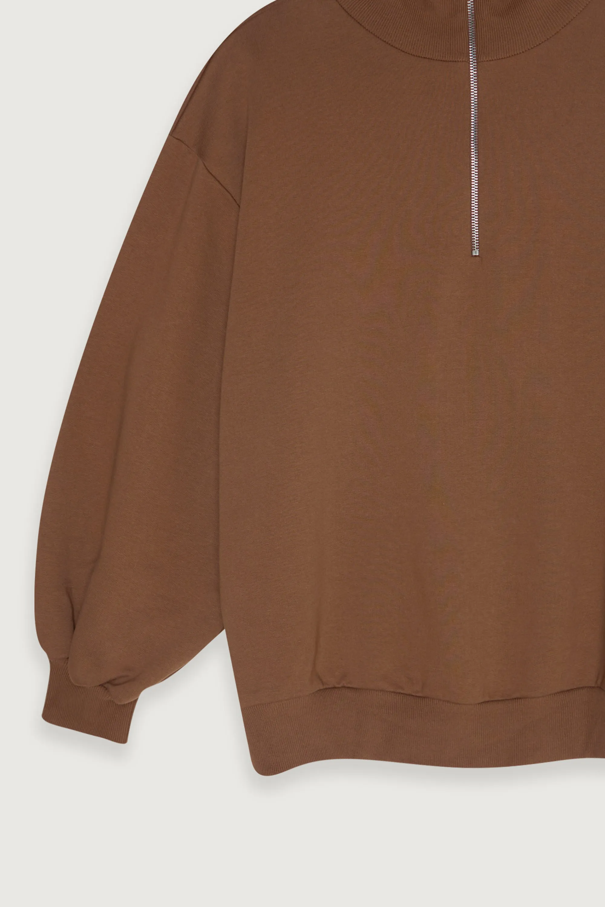 HALF ZIP OVERSIZED SWEATSHIRT