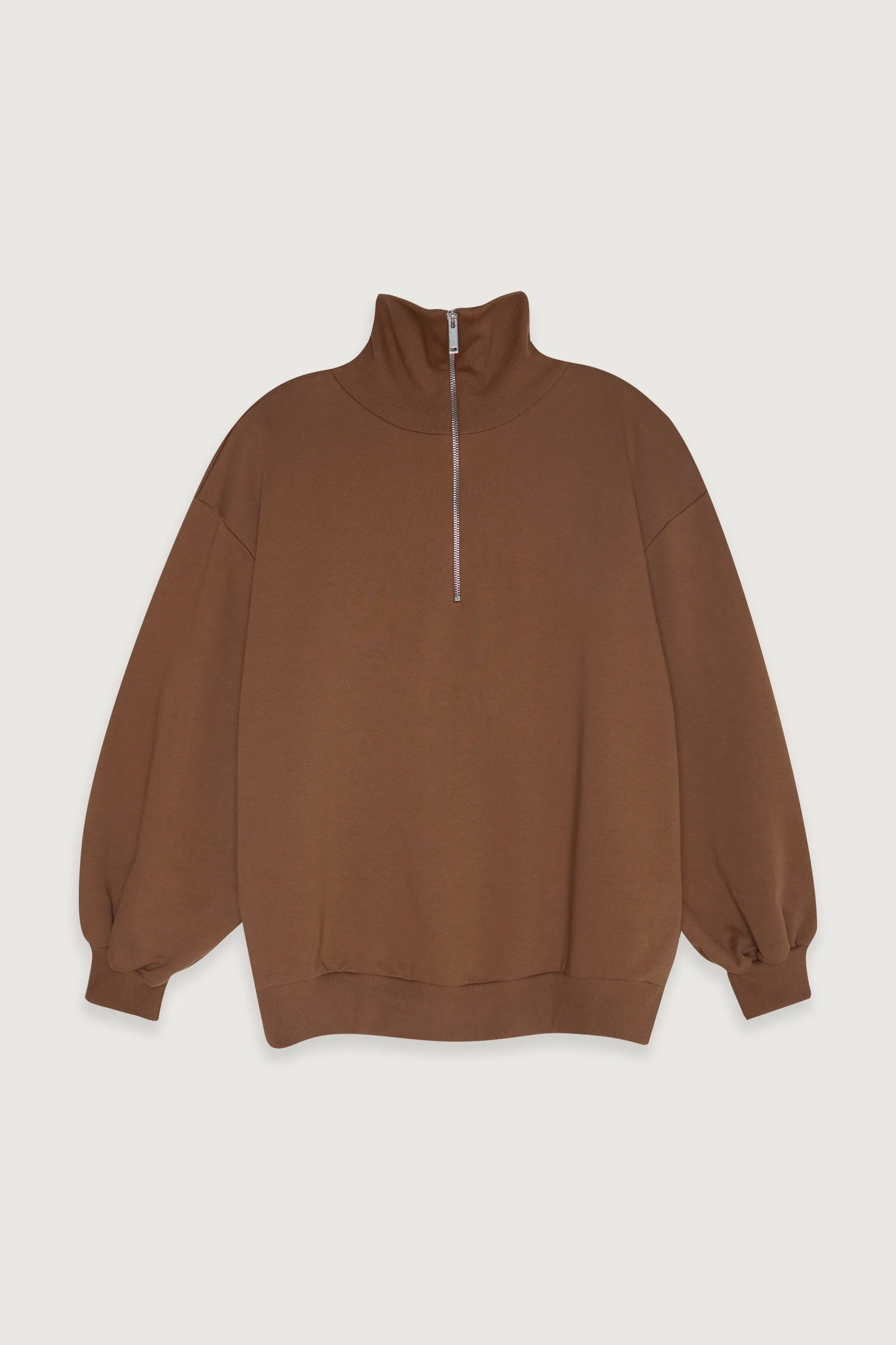 HALF ZIP OVERSIZED SWEATSHIRT