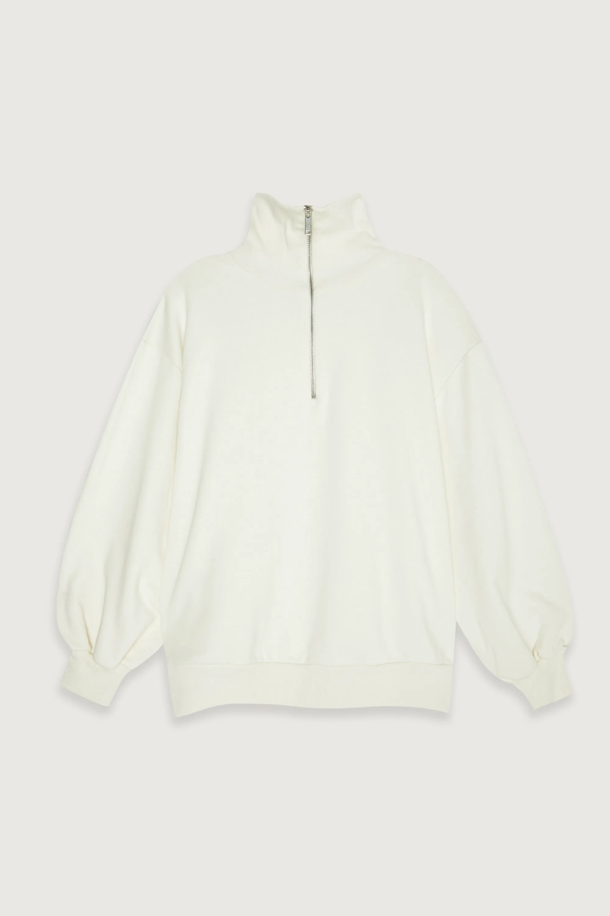 HALF ZIP OVERSIZED SWEATSHIRT