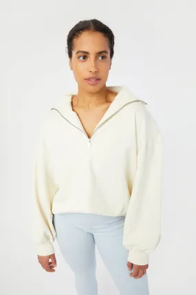 HALF ZIP OVERSIZED SWEATSHIRT