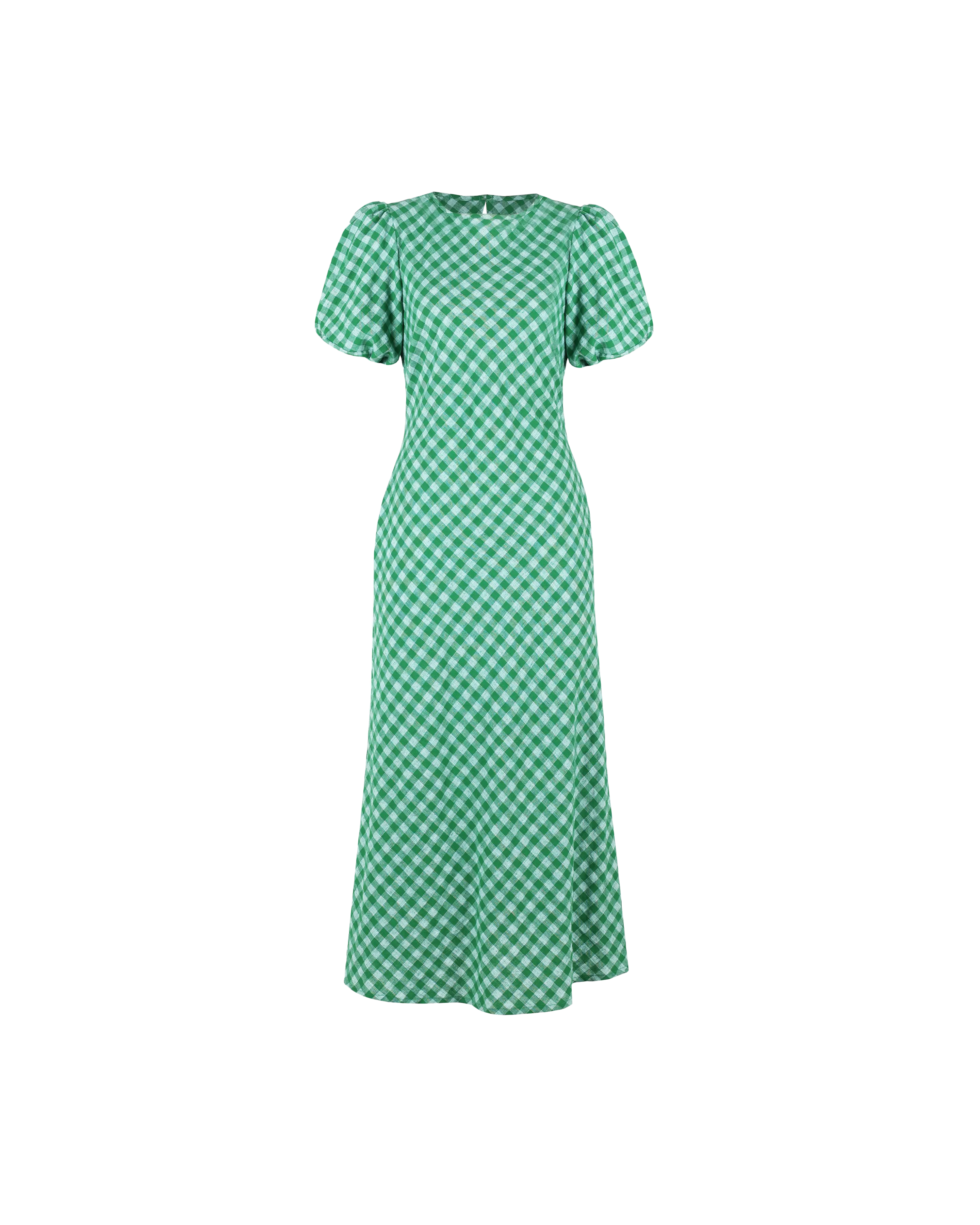 HEIDI GINGHAM DRESS GREEN GINGHAM