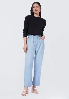 High Waist Paperbag Mom Jeans