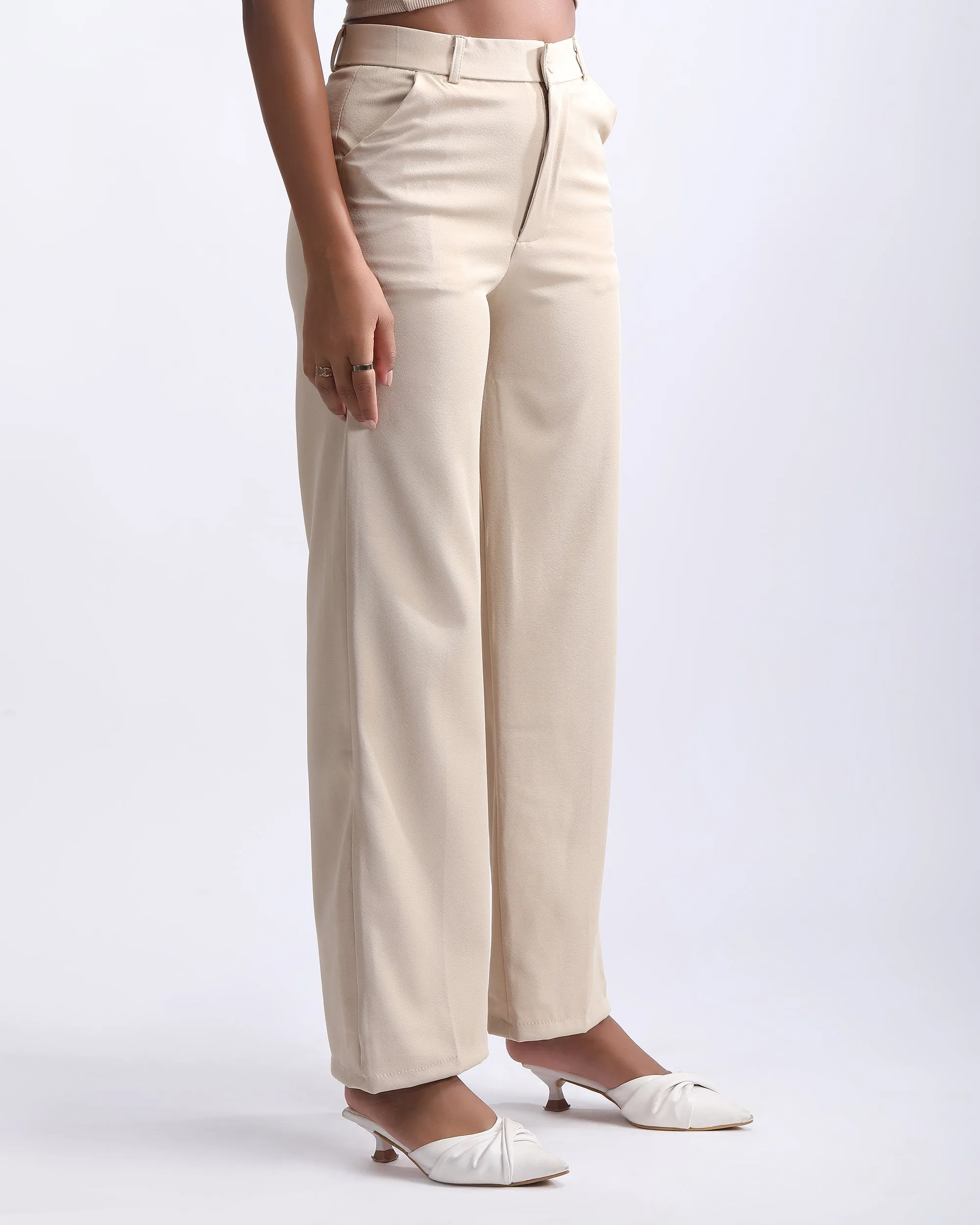 HIGH WAIST STRAIGHT FIT PANTS