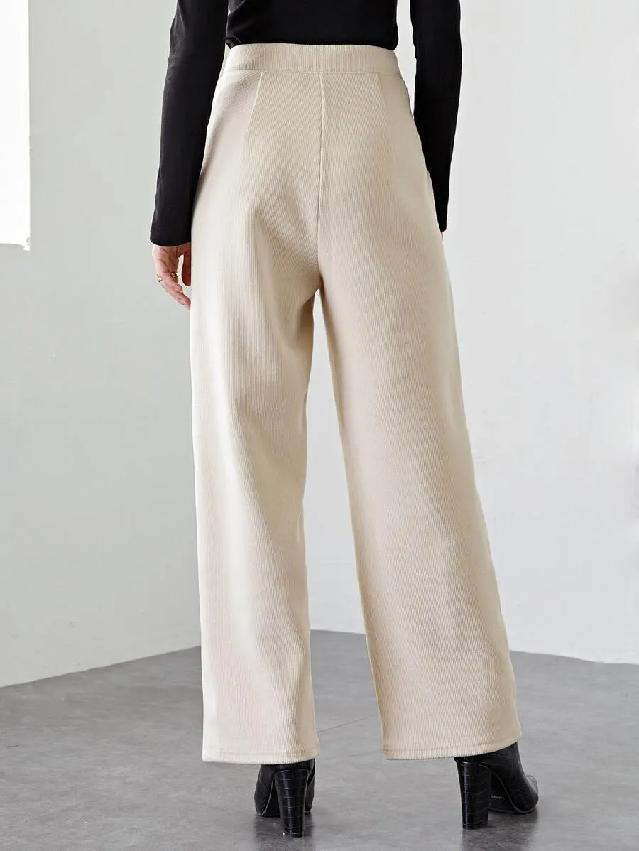 High-waist Straight-legged Trousers