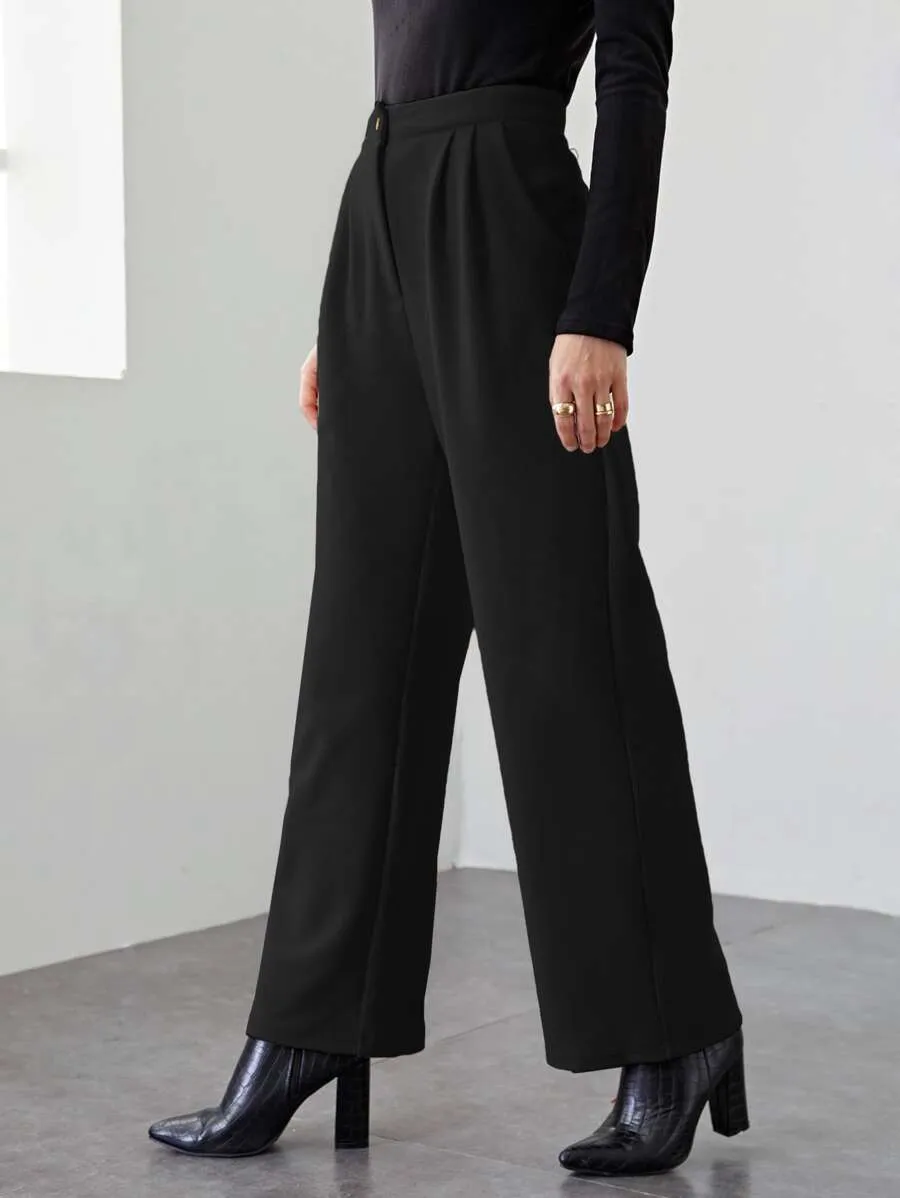 High-waist Straight-legged Trousers