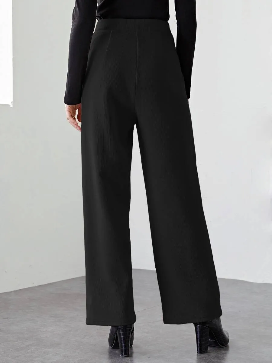 High-waist Straight-legged Trousers