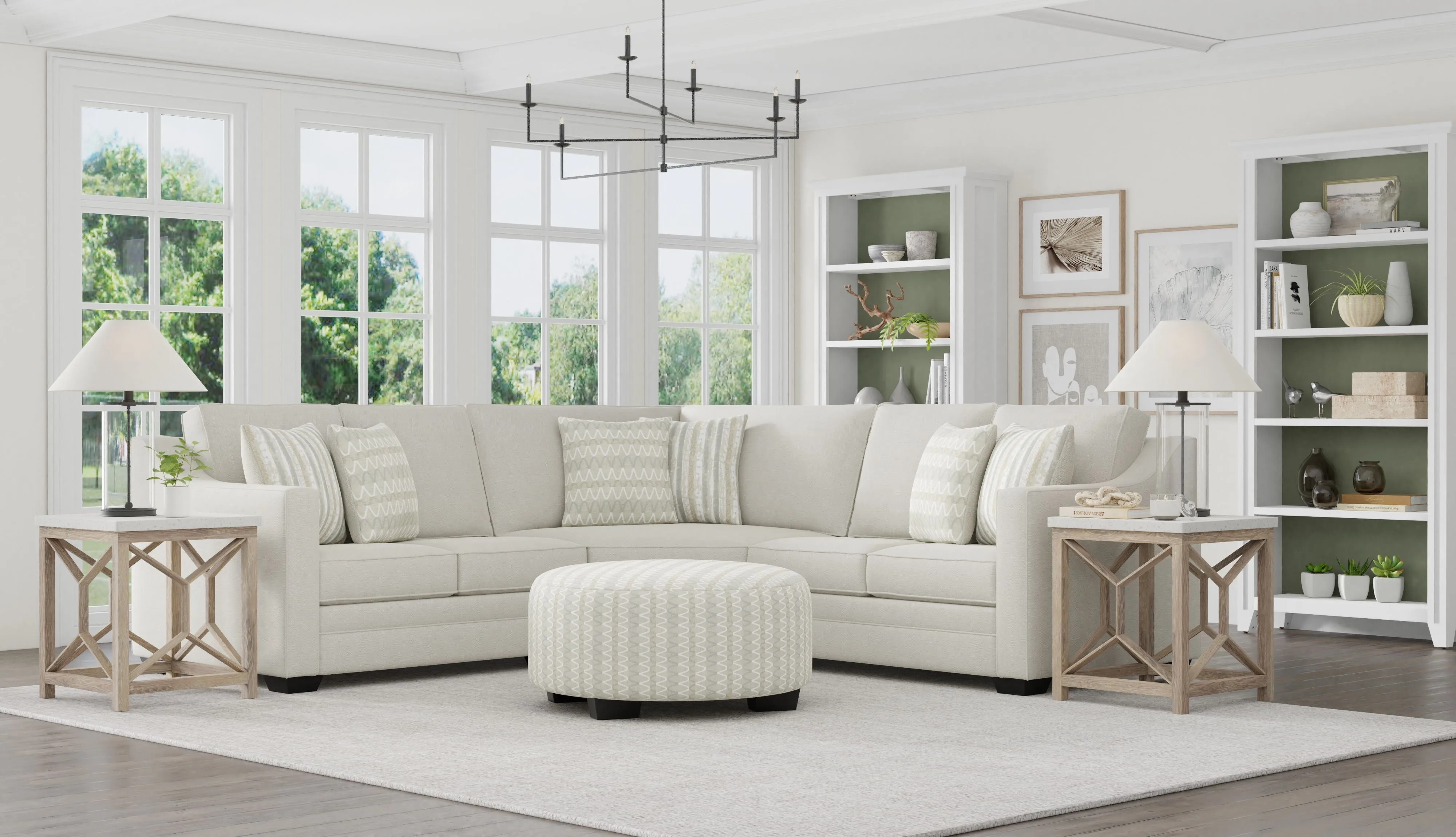 Jupiter - 3 Piece Sectional - White