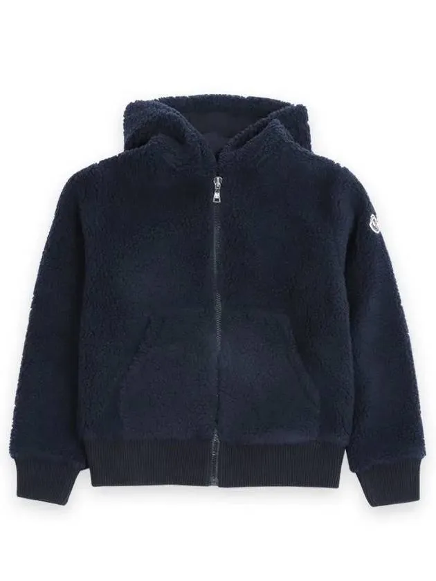 Kids Teddy Style Hooded Zip Up Jacket Navy 8G00029 89A3X 778 8 10A